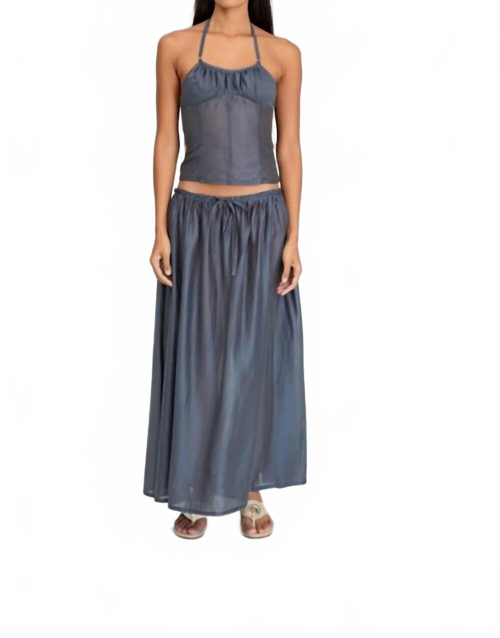 NEW BELLE ANNA women's rhea skirt in blue